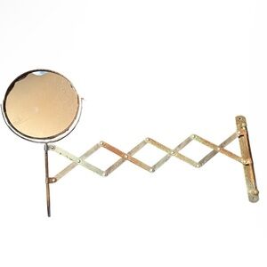 Antique~1920~ Accordion Style Mirror ~Shaving ~Makeup ~Double Sided ~Wall Mount